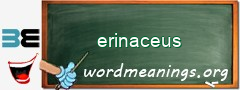 WordMeaning blackboard for erinaceus